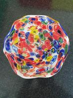 Murano gave geschulpte Millefiori schaal Fazzoletto, Ophalen of Verzenden