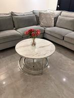 Marmer salontafel, Huis en Inrichting, Tafels | Salontafels, 100 tot 150 cm, Zo goed als nieuw, Minder dan 50 cm, Rechthoekig