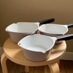 Vintage Le Creuset pannenset, Huis en Inrichting, Keuken | Potten en Pannen, Ophalen of Verzenden, Gebruikt, Pannenset