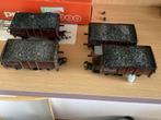 Modeltreinen 4 x bakwagons kolen Marklin, Wisselstroom, Gebruikt, Wagon, Ophalen of Verzenden