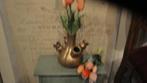 tulpen vaasjes goudkleur en oud rose, Overige kleuren, Aardewerk of Porselein, Nieuw, Ophalen of Verzenden