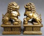 Om1900-1950 Set van Twee Bronzen Chinese FOO Honden Leeuwen, Ophalen of Verzenden