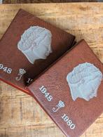 2 muntenalbums - Koningin Juliana 1948-1960, Ophalen, Koningin Juliana, Setje, Zilver