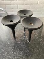 Deense gietijzeren kandelaar, Holmgren design, Gebruikt, Zwart, Ophalen of Verzenden, Metaal