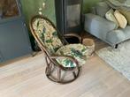 Retro rotan stoel (recent opnieuw gestoffeerd), Huis en Inrichting, Ophalen, 75 tot 100 cm, Minder dan 50 cm