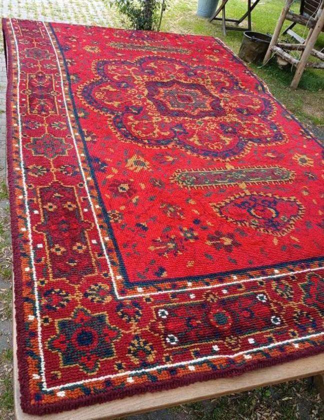handgeknoopt tapijt SMYRNA 100% scheerwol 310 x 200, Huis en Inrichting, Stoffering | Tapijten en Kleden, Zo goed als nieuw, 200 cm of meer