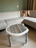 Travertin tafel -  nieuw, Huis en Inrichting, Tafels | Salontafels, Ophalen, Rond, Nieuw, 50 tot 100 cm