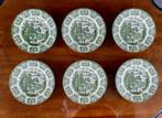 English Ironestone, 6 groene borden, Ophalen of Verzenden