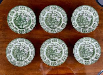 English Ironestone, 6 groene borden beschikbaar voor biedingen