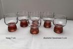 prachtige glaasjes rode voet, borrel, shotje, likeur glazen, Antiek en Kunst, Ophalen of Verzenden