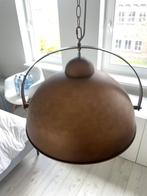 Industriele hanglamp, metaal, gouden binnenkant, 50cm breed, Huis en Inrichting, Lampen | Hanglampen, Ophalen, Zo goed als nieuw