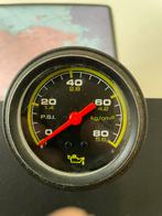 SAAS Oliedruk Mechanische Meter  Zwart Autoline 0 tot 80 psi, Auto-onderdelen, Dashboard en Schakelaars, Ophalen of Verzenden