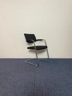 1 x Vergaderstoel Interstuhl, zwarte stof, chroom frame, Huis en Inrichting, Ophalen, Gebruikt, Zwart, Eén