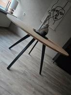 Massiefhouten naturel eettafel, Ophalen, Gebruikt, Rond, Tafelblad