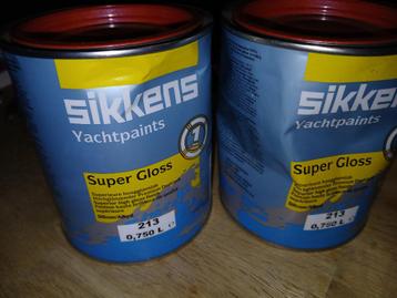 Sikkens Super Gloss jachtlak 213 Beacon Red 2x0,75l nieuw beschikbaar voor biedingen