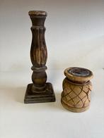 Houten Kandelaren Set, Ophalen of Verzenden, Overige materialen