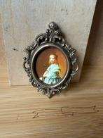 Lijst prent meisje (prent heeft lijmrest) 8.6x6.3cm- kunstst, Ophalen of Verzenden, Zo goed als nieuw, Poppenhuis