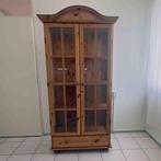 Mooie vitrinekast of linnenkast, glas en hout, Ophalen, 150 tot 200 cm, 25 tot 50 cm, Met deur(en)