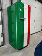 Z.g.a.n. Smeg koelkast. Italiaanse vlag / tricolore, Ophalen, 200 liter of meer, 60 cm of meer, Zo goed als nieuw