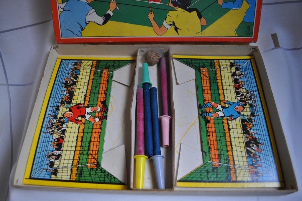Vintage Blaasvoetbal spel, Antiek en Kunst, Antiek | Speelgoed, Ophalen of Verzenden