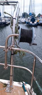 Grote reel met lijn & wartel - trawlen - hekstoel montage, Watersport en Boten, Ophalen of Verzenden, Gebruikt, Molen