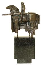 Eric Claus - Sculptuur, 1986 : De Wachter | Ridder te Paard, Ophalen of Verzenden