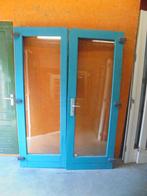 Openslaande tuindeuren dubbelglas, 146 x 210,5 (nr. QQ004), Ophalen, 120 cm of meer, 200 tot 215 cm, Glas