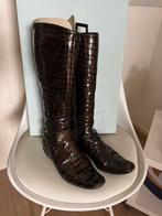 Donkerbruine slangenleren laarzen van Voltan in maat 39, Kleding | Dames, Schoenen, Hoge laarzen, Bruin, Ophalen of Verzenden