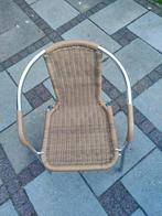 Stapelbare tuinstoelen rieten zitting en aluminium frame., Tuin en Terras, Tuinstoelen, Ophalen, Zo goed als nieuw, Aluminium