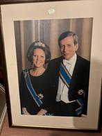 Staatsieportret, statiefoto, officiële foto Beatrix en Claus, Ophalen of Verzenden, Zo goed als nieuw, Nederland, Kaart, Foto of Prent