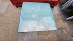 Melkglas tafel 90x90 cm, Ophalen, Gebruikt, 50 tot 100 cm, Minder dan 50 cm