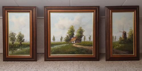 ✅️️️ - Werkelijk prachtig DRIELUIK - 3 delig SCHILDERIJ, Huis en Inrichting, Woonaccessoires | Schilderijen, Tekeningen en Foto's