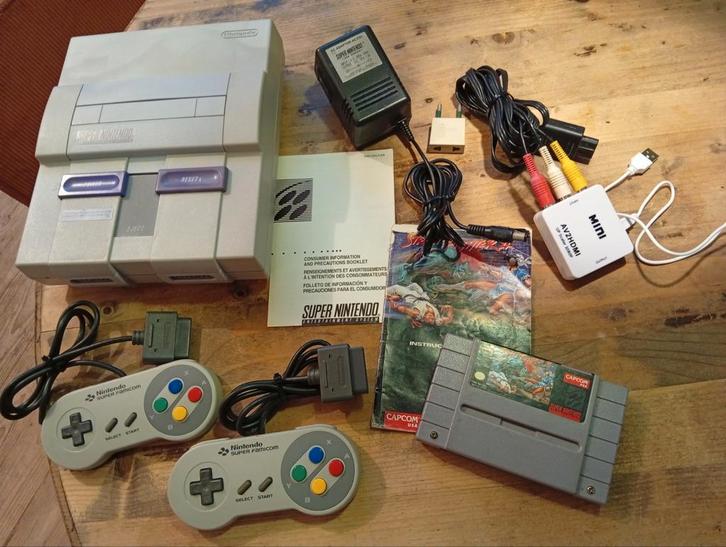 Gereinigde Super Nintendo SNES (US) NTSC in piepschuim, Spelcomputers en Games, Spelcomputers | Nintendo Super NES, Zo goed als nieuw