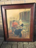 Prent the potato peeler Claus Meyer met antieke houten lijst, Ophalen, Minder dan 50 cm, Gebruikt, 50 tot 75 cm