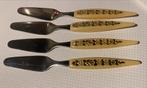4x Botermesjes met beigekleurig heftje. Lengte 11 cm., Antiek en Kunst, Ophalen of Verzenden