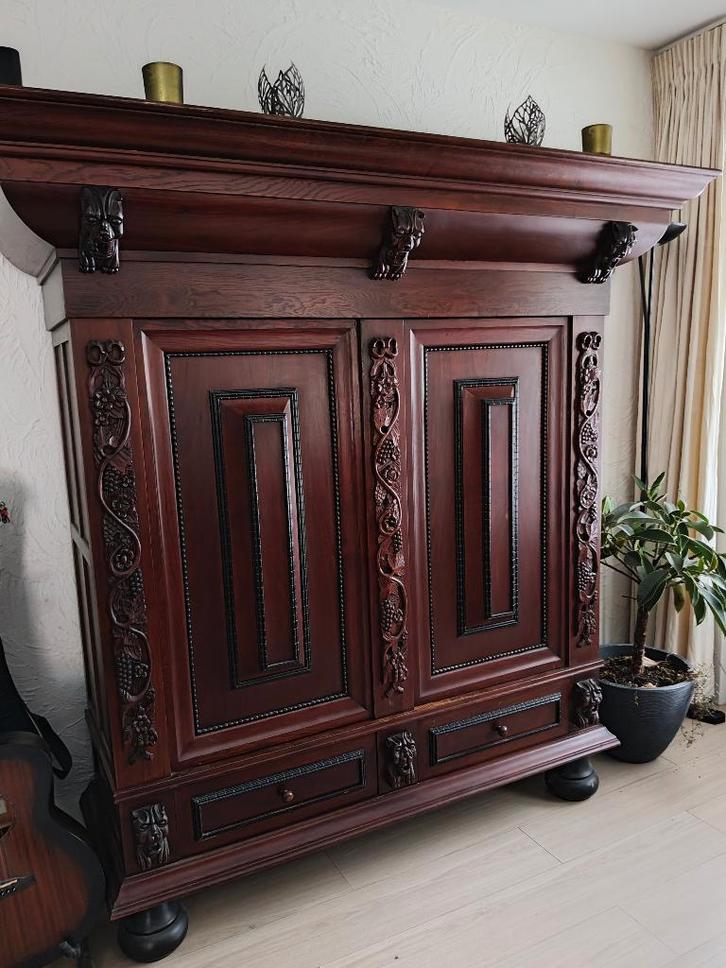 Antieke eikenhouten kast, Antiek en Kunst, Antiek | Meubels | Kasten, Ophalen