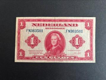 1 Gulden Muntbiljet, 1943 beschikbaar voor biedingen