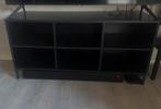 Zwarte tv meubel, Ophalen, Gebruikt, 25 tot 50 cm, 100 tot 150 cm