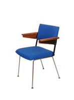 Vintage Cordemeyer Gispen stoel opnieuw gestoffeerd, Huis en Inrichting, Stoelen, Metaal, Blauw, Gebruikt, Vintage