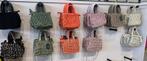 Damestassen Trendy stoffen knopen, Parijse merk Qischa, Ophalen of Verzenden, Nieuw, Overige kleuren, Handtas