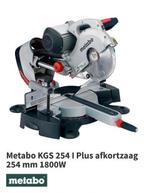 Metabo KGS 254 I Plus afkortzaag inductiemotor  + Onderstel, Doe-het-zelf en Verbouw, Ophalen, Gebruikt, 70 mm of meer, Afkortzaag