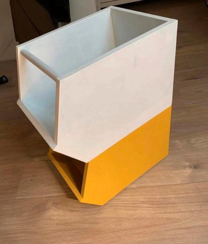 Stapelbare houten speelgoedbakken -4 stuks, Doe-het-zelf en Verbouw, Kratten en Dozen, Zo goed als nieuw, Minder dan 35 cm, Ophalen of Verzenden