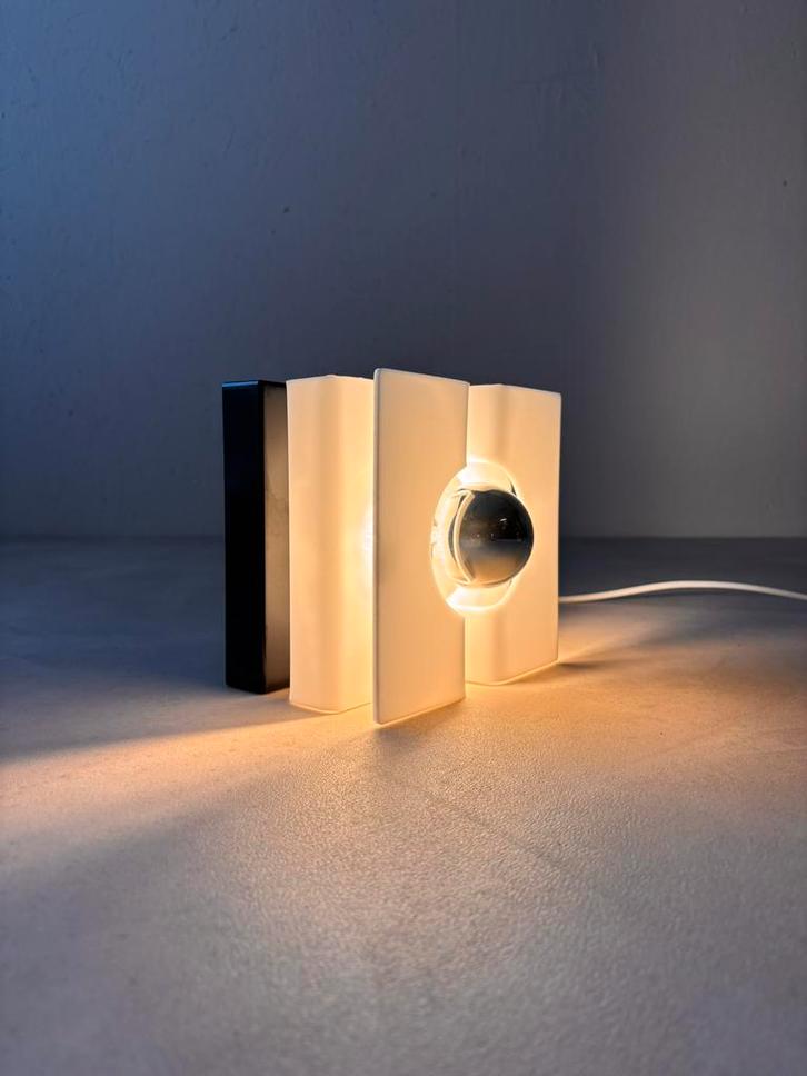 Space age wandlamp plexiglas jaren zeventig Bij de Tijd, Huis en Inrichting, Lampen | Wandlampen, Gebruikt, Kunststof, Overige materialen