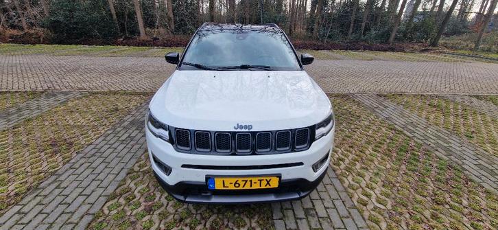 Jeep Compass 1.3T 4XE 240pk Eawd Aut 2021 Wit, Auto's, Jeep, Particulier, Compass, 4x4, ABS, Achteruitrijcamera, Adaptive Cruise Control
