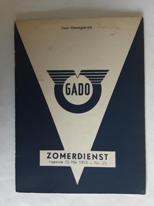 HOOGEZAND, GADO ZOMERDIENSTREGELING 22 Mei 1955., Verzamelen, Spoorwegen en Tramwegen, Gebruikt, Bus of Metro, Overige typen, Ophalen of Verzenden