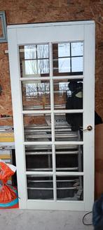 Deur met ruitjes, 87x202 cm, Doe-het-zelf en Verbouw, Deuren en Horren, Ophalen, Gebruikt, 80 tot 100 cm, Binnendeur