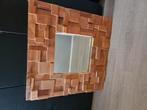 Teak houten spiegel, Huis en Inrichting, Woonaccessoires | Spiegels, Ophalen, Zo goed als nieuw, Rechthoekig, Minder dan 100 cm