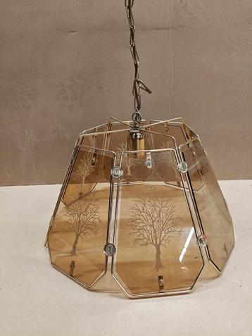 Vintage Rookglas Hanglamp beschikbaar voor biedingen