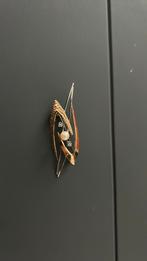 gouden broche, Ophalen of Verzenden, Zo goed als nieuw, Minder dan 4 cm, Goud
