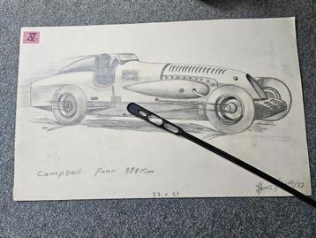 Auto tekeningen oldtimer foto's vintage  beschikbaar voor biedingen